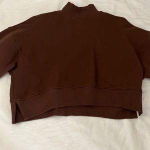 Forever 21 brown sweater crop top that is turtle neck